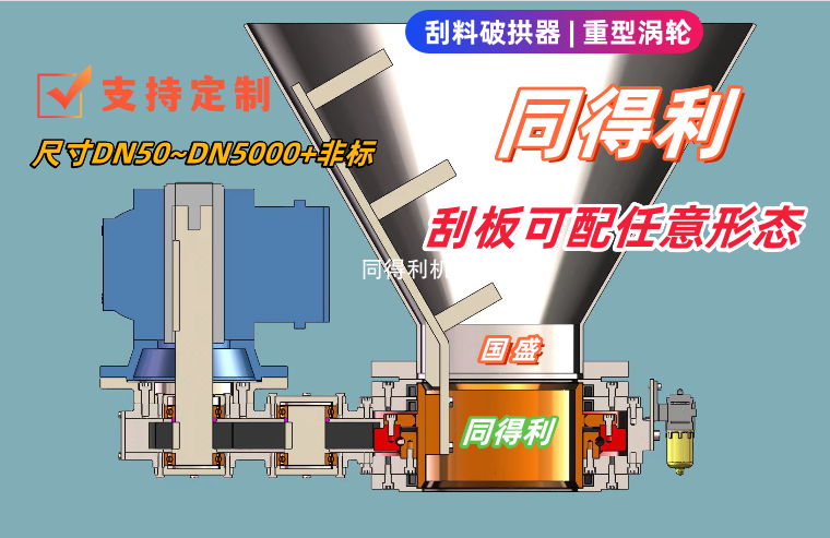 蜗杆重载破拱器（料仓刮料破拱器）